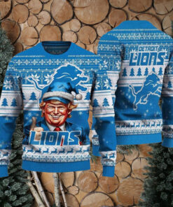 Trump Lions Ugly Christmas Sweater