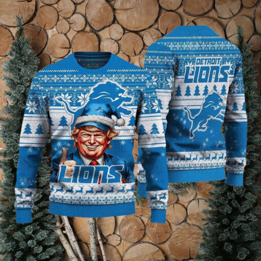 Trump Lions Ugly Christmas Sweater