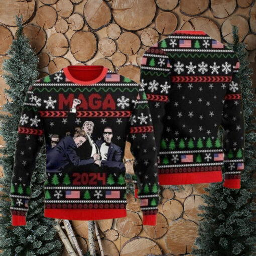 Trump Maga 2024 Ugly Christmas Sweater