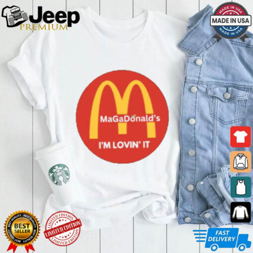 Trump Mcdonalds Shirt Funny Trendy MAGA Lovin’ It, men shirt