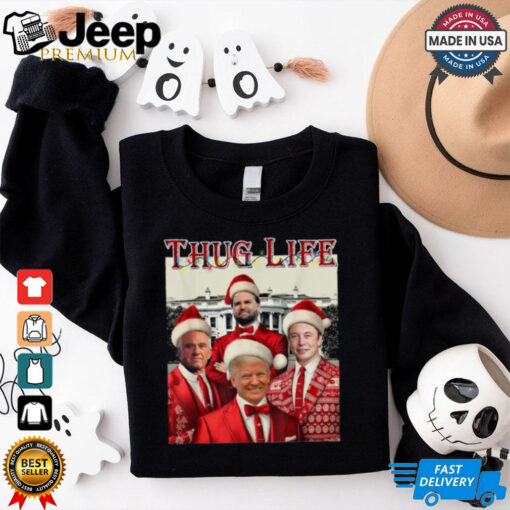 Trump Squad Thug Life Vance Kennedy Elon Santa Christmas T Shirts