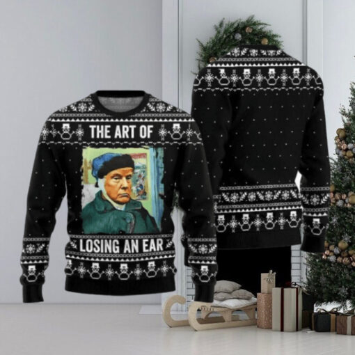 Trump The Art Of Losing An Ear Ugly Christmas Sweater