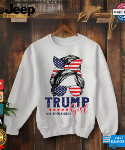 Trump girl no apologies American flag shirt