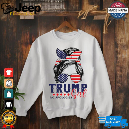 Trump girl no apologies American flag shirt