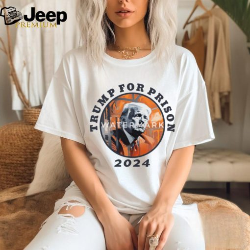 Trump in Prison Jail Political Satire on Women’s Flowy Muscle Tank Top shirt