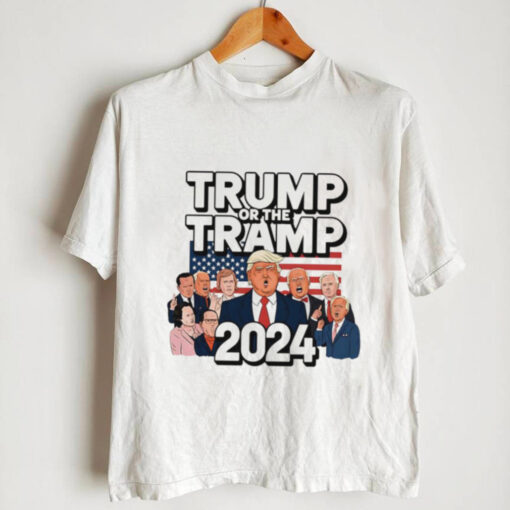 Trump or the Tramp 2024 Vote For Trump Vance USA flag shirt