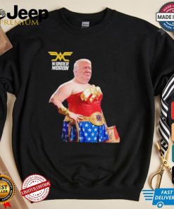 Trump wonder moron woman holding KFC french fried shirt