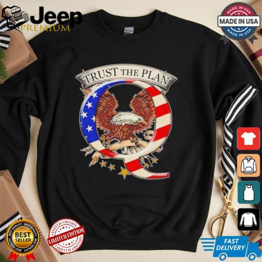 Trust the plan Qanon American flag Eagle shirt