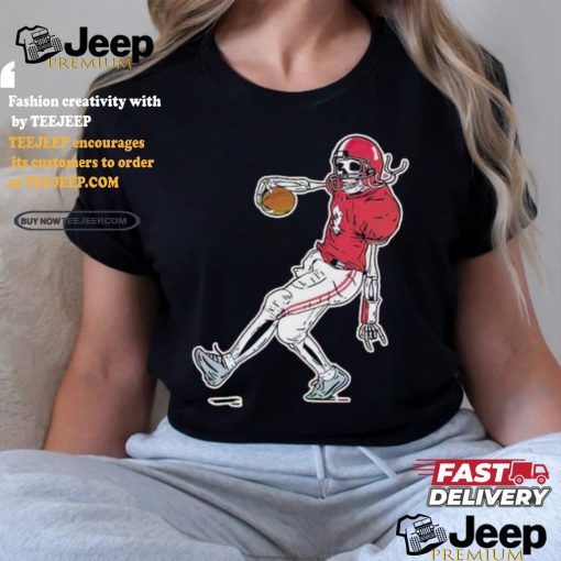 Tuck Fexas skeleton football dance shirt