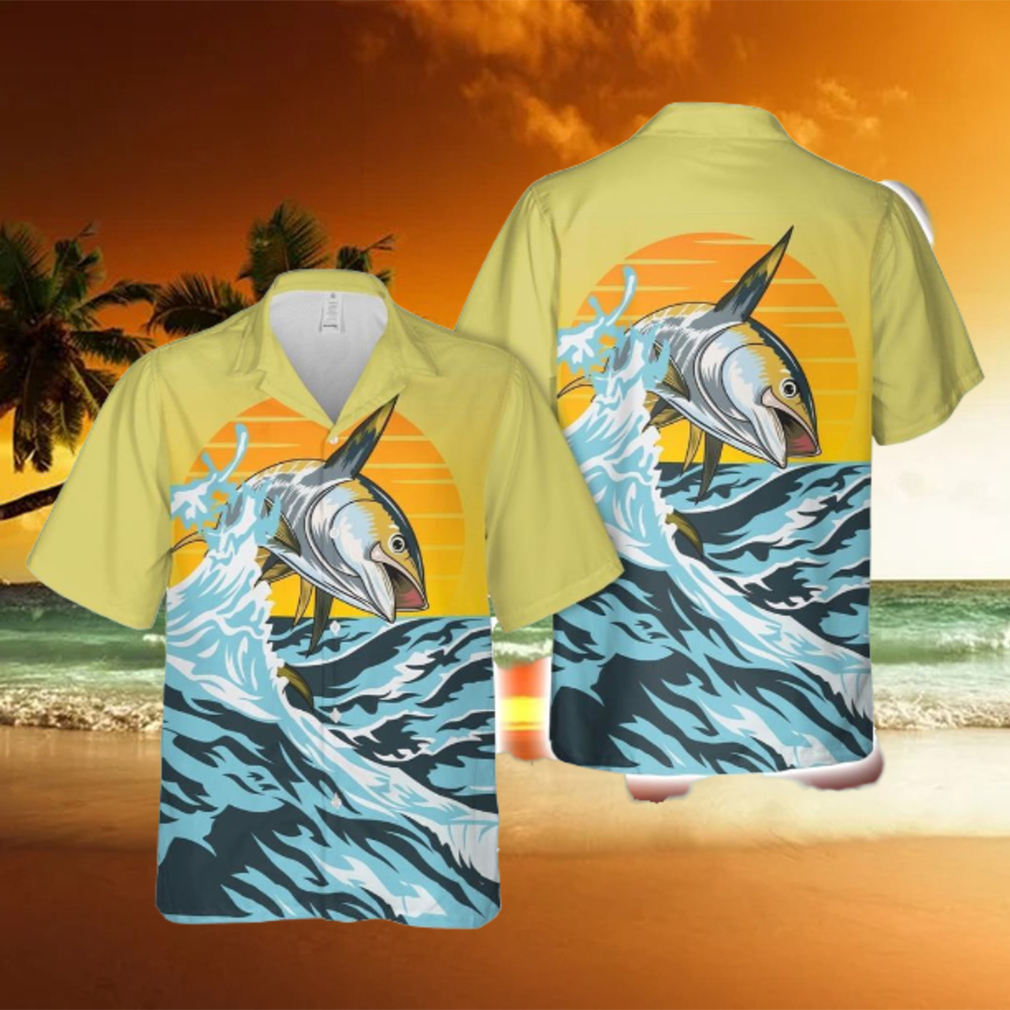 2020 Summer Beach Shirts Fashion Short Sleeve Life Tuna Fishing