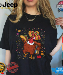 Turkey Eating Taco Thanksgiving Day Mexican Food Fall Autumn T Shirt