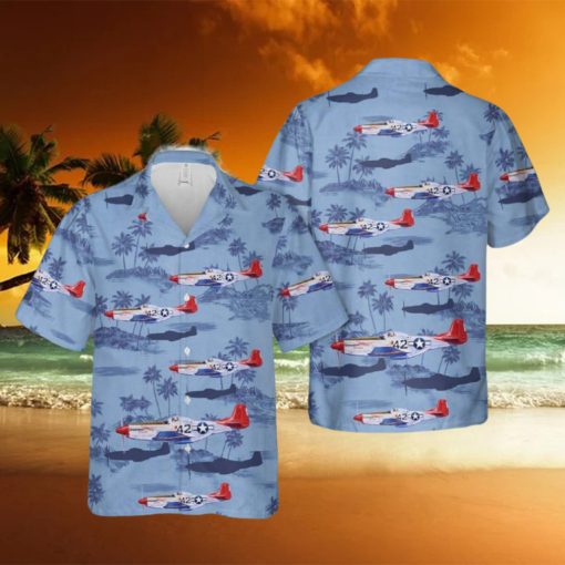 Tuskegee Airman Benjamin O. Davis Jr. P 51 Mustang Hawaiian Shirt