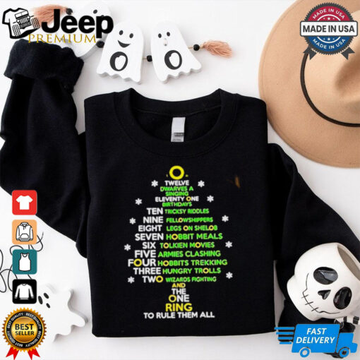 Twelve dwarves a singing eleventy one birthdays Christmas tree shirt