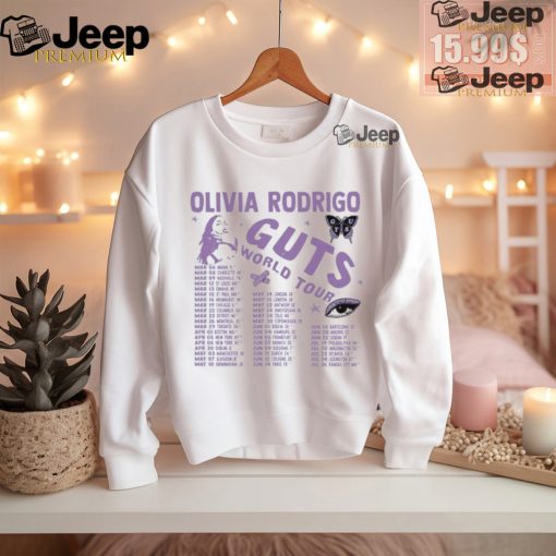 Two sided Olivia Rodrigo Guts Tour 2024 Shirts