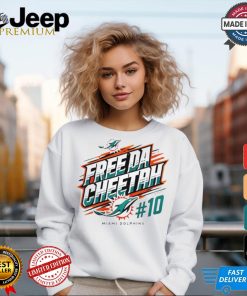 Tyreek Hill 10 free da cheetah Miami Dolphins logo shirt