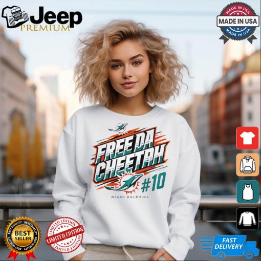 Tyreek Hill 10 free da cheetah Miami Dolphins logo shirt