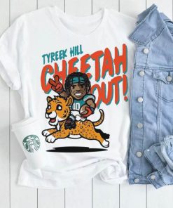 Tyreek Hill cheetah out Miami Dolphins football cartoon shirt