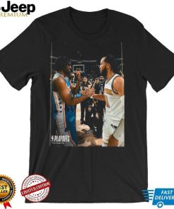 Tyrese Maxey Hand Shake Jalen Brunson At Eastern Conference 2024 NBA Playoffs T Shirt