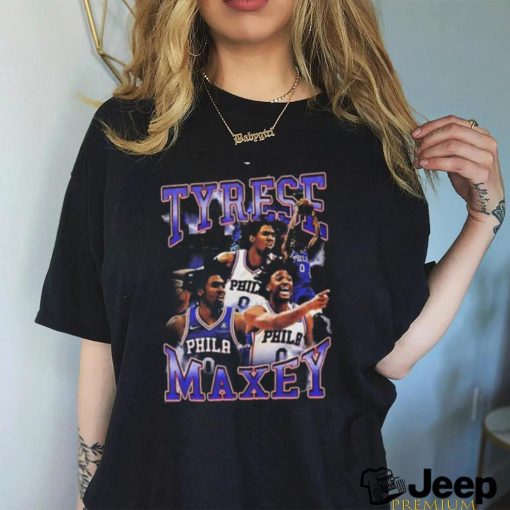 Tyrese Maxey Philadelphia 76ers 90s Style Inspired T Shirt