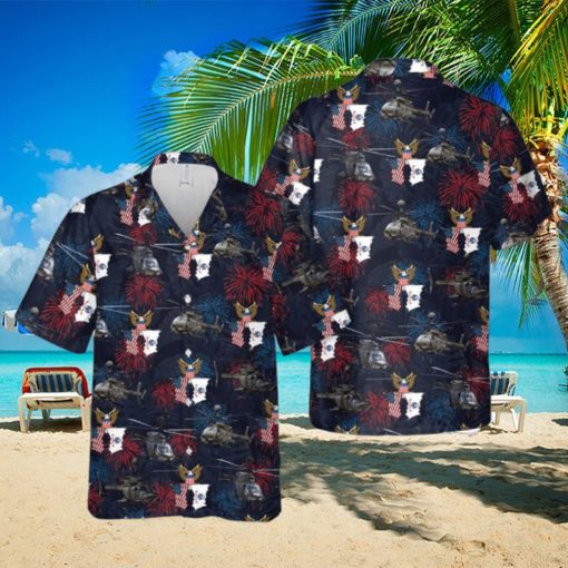 U.S Army Bell Oh 58 Kiowa Button Down Hawaiian Shirt Trend Summer