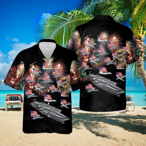 U.S Navy Nimitz Button Down Hawaiian Shirt Trend Summer