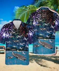 U.S Navy Uss Gerald R. Ford Button Down Hawaiian Shirt Trend Summer
