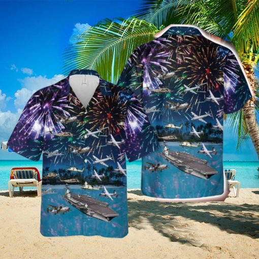 U.S Navy Uss Gerald R. Ford Button Down Hawaiian Shirt Trend Summer