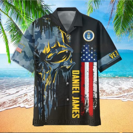 U.S. Air Force Veterans Punisher Skull Custom Hawaiian Shirt