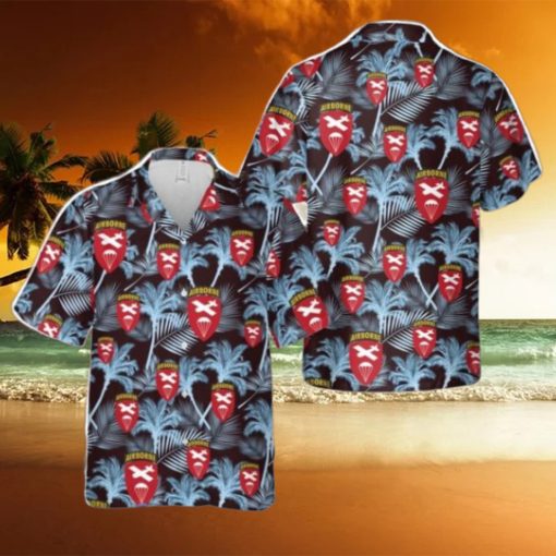 U.S. Army Airborne Command Shoulder Sleeve Insignia (from 1943 1959) Aloha Hawaiian Shirt US Army Beach Shirt Gift