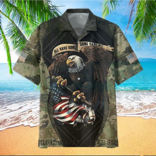 U.S. Army Veterans Custom Name Camouflage Hawaiian Shirt