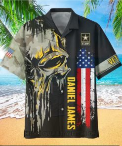 U.S. Army Veterans Punisher Skull Custom Hawaiian Shirt