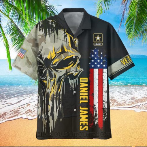 U.S. Army Veterans Punisher Skull Custom Hawaiian Shirt