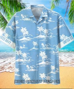 U.S. Navy Ocean Blue Short Sleeve Hawaiian Shirt