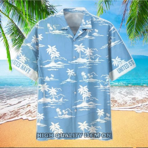 U.S. Navy Ocean Blue Short Sleeve Hawaiian Shirt