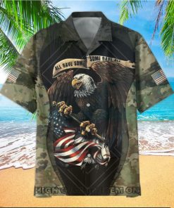 U.S. Navy Veterans Custom Name Camouflage Hawaiian Shirt
