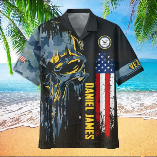 U.S. Navy Veterans Punisher Skull Custom Hawaiian Shirt