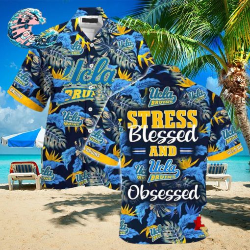 UCLA Bruins Summer Beach Hawaiian Shirt Stress Blessed Obsessed