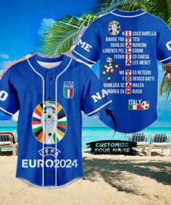 UEFA Euro 2024 Italia Team Custom Baseball Jersey