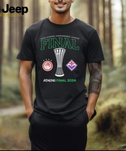 UEFA Europa Conference League Final Athens Final 2024 Matchup Olympiakos Vs Fiorentina T Shirt