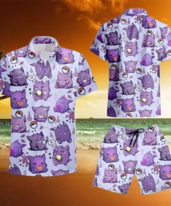 Pokemon Gengar Hawaiian Shirt And Short