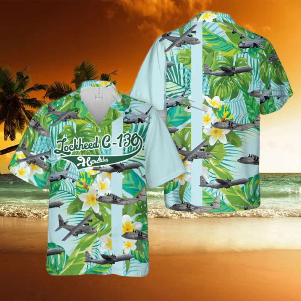 US Air Force Lockheed C 130 Hercules Hawaiian Shirt