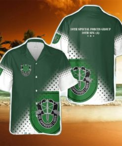 US Army 10th Special Forces Group (10th SFG), St Patrick’s Day Aloha Hawaiian Shirt US Army Beach Shirt Gift