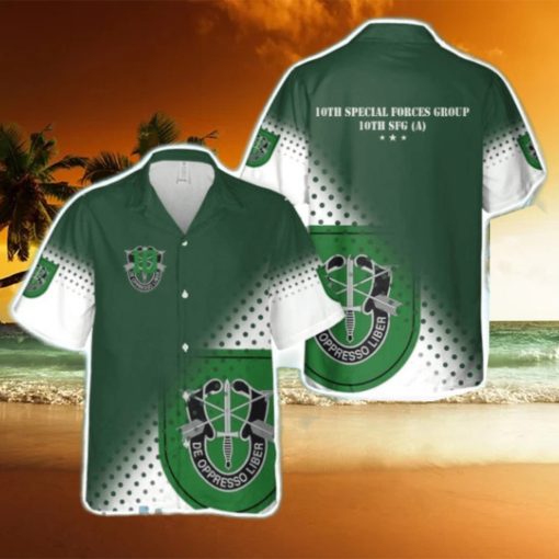 US Army 10th Special Forces Group (10th SFG), St Patrick’s Day Aloha Hawaiian Shirt US Army Beach Shirt Gift