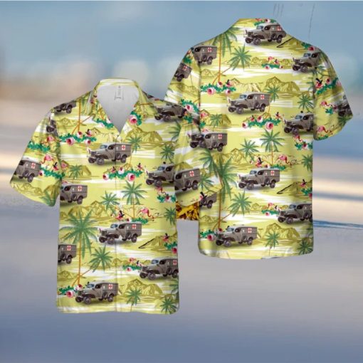 US Army 1941 Dodge WC 18 Ambulance Hawaiian Shirt