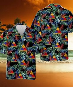 US Army 1st Armored Division Old Ironsides Aloha Hawaiian Shirt US Army Beach Shirt Gift