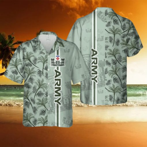 US Army 20th Engineer Brigade Airborne Castle Hawaiian Shirt