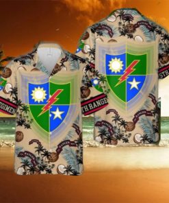 US Army 75th Ranger Regiment Aloha Hawaiian Shirt US Army Beach Shirt Gift