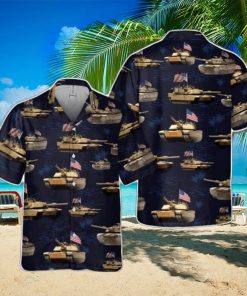 US Army M1A1 Abrams Tank July 4th Pocket Hawaiian Shirt Holiday Summer Gift