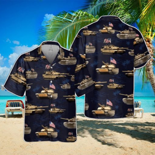 US Army M1A1 Abrams Tank July 4th Pocket Hawaiian Shirt Holiday Summer Gift