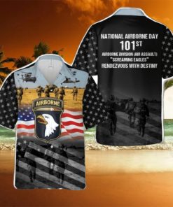 US Army National Airbone Day 101st Airborne Division Aloha Hawaiian Shirt US Army Beach Shirt Gift